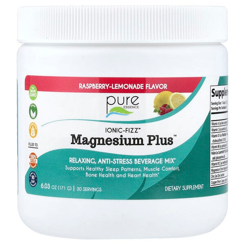<img alt="Pure Essence, lonic-Fizz, Magnesium Plus, Raspberry-Lemonade, 6.03 oz (171 g)" title="Pure Essence, lonic-Fizz, Magnesium Plus, Raspberry-Lemonade, 6.03 oz (171 g),659670031014"