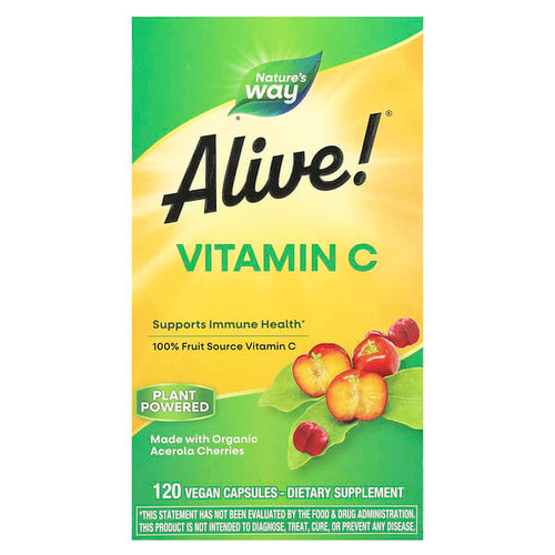 <img alt="Natures Way, Alive, Vitamin C, 120 Vegan Capsules (125 mg per Capsule)" title="Natures Way, Alive, Vitamin C, 120 Vegan Capsules (125 mg per Capsule),033674151426"