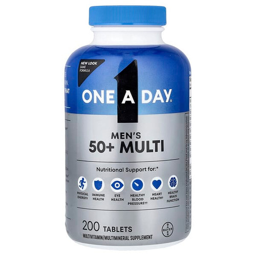 <img alt="One-A-Day, Mens 50+ Multi, 200 Tablets" title="One-A-Day, Mens 50+ Multi, 200 Tablets,016500596424"