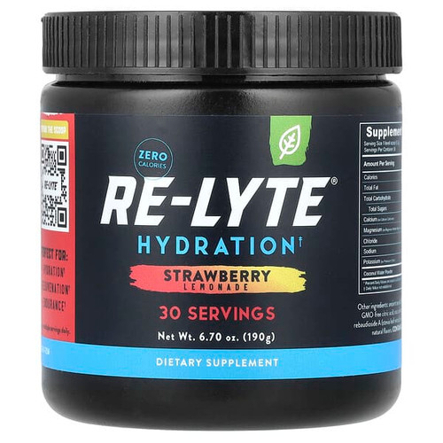 <img alt="Redmond, Re-Lyte Hydration, Strawberry Lemonade, 6.7 oz (190 g)" title="Redmond, Re-Lyte Hydration, Strawberry Lemonade, 6.7 oz (190 g),018788108696"
