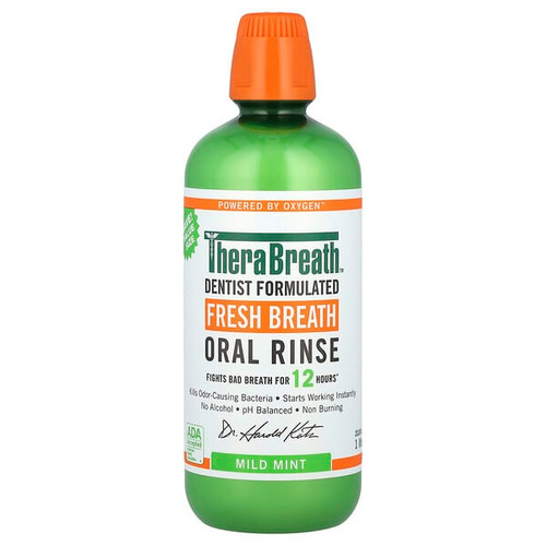 <img alt="TheraBreath, Fresh Breath Oral Rinse, Mild Mint , 33.8 fl oz (1 l)" title="TheraBreath, Fresh Breath Oral Rinse, Mild Mint , 33.8 fl oz (1 l),697029100905"