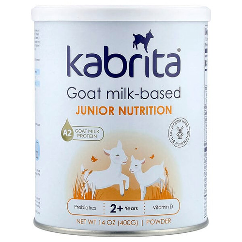 <img alt="Kabrita, Goat Milk-Based Junior Nutrition Powder, 2+ Years, 14 oz (400 g)" title="Kabrita, Goat Milk-Based Junior Nutrition Powder, 2+ Years, 14 oz (400 g),839563000307"