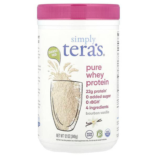 <img alt="Simply Teras, Pure Whey Protein, Bourbon Vanilla, 12 oz (340 g)" title="Simply Teras, Pure Whey Protein, Bourbon Vanilla, 12 oz (340 g),850628002197"