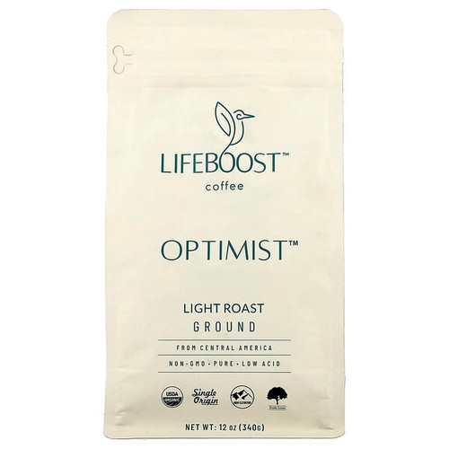 <img alt="Lifeboost, Coffee, Optimist, Ground, Light Roast, 12 oz (340 g)" title="Lifeboost, Coffee, Optimist, Ground, Light Roast, 12 oz (340 g),850072547091"