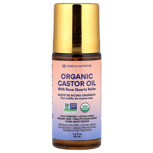 <img alt="Queen of the Thrones, Organic Castor Oil with Rose Quartz Roller, 1.7 fl oz (50 ml)" title="Queen of the Thrones, Organic Castor Oil with Rose Quartz Roller, 1.7 fl oz (50 ml),628173050129"