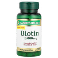 <img alt="Natures Bounty, Biotin, 10,000 mcg, 180 Rapid Release Softgels" title="Natures Bounty, Biotin, 10,000 mcg, 180 Rapid Release Softgels,074312013492"