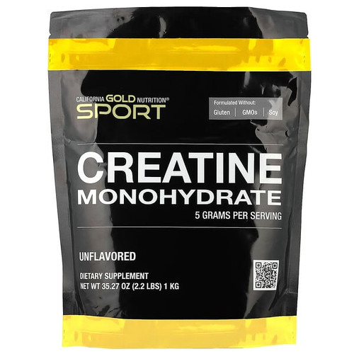 <img alt="California Gold Nutrition, Sport, Pure Creatine Monohydrate, Unflavored, 2.2 lbs (1 kg)" title="California Gold Nutrition, Sport, Pure Creatine Monohydrate, Unflavored, 2.2 lbs (1 kg),898220025213"