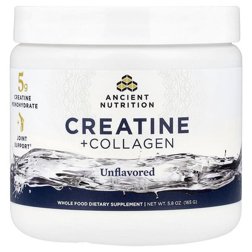 <img alt="Ancient Nutrition, Creatine + Collagen, Unflavored, 5.8 oz (165 g)" title="Ancient Nutrition, Creatine + Collagen, Unflavored, 5.8 oz (165 g),816401028921"