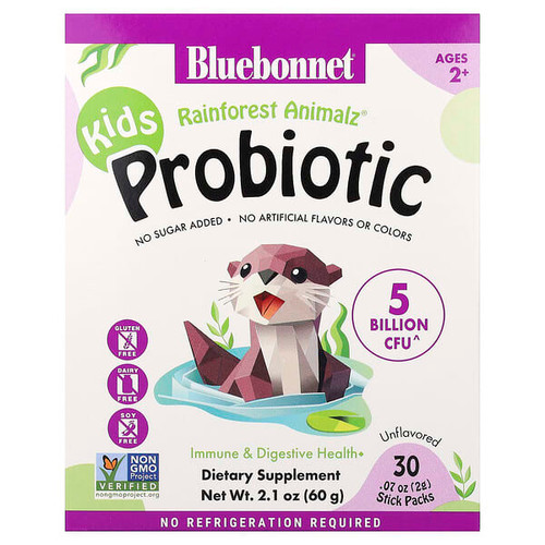 <img alt="Bluebonnet Nutrition, Kids, Probiotic, Ages 2+, Unflavored, 30 Stick Packs, 0.07 oz (2 g) Each" title="Bluebonnet Nutrition, Kids, Probiotic, Ages 2+, Unflavored, 30 Stick Packs, 0.07 oz (2 g) Each,743715030367"