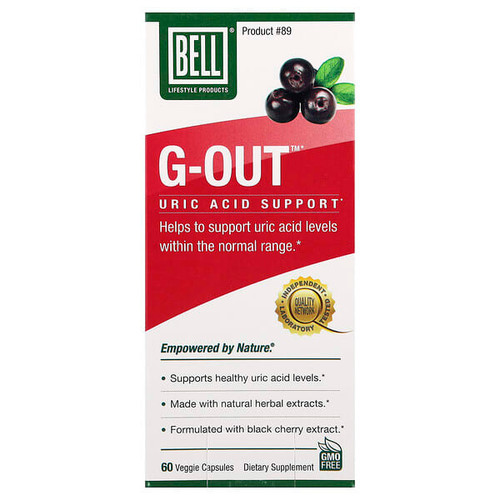 <img alt="Bell Lifestyle, G-Out, Uric Acid Support, 60 Veggie Capsules" title="Bell Lifestyle, G-Out, Uric Acid Support, 60 Veggie Capsules,771733112994"