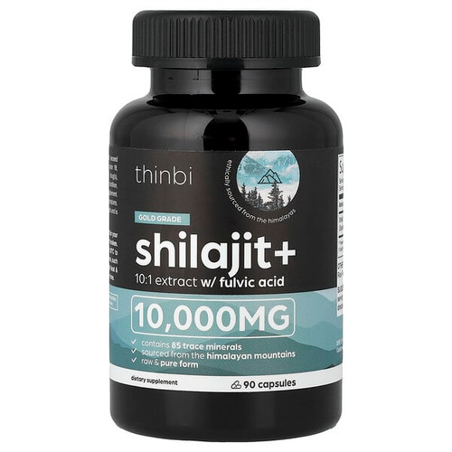 <img alt="Thinbi, Shilajit+, 90 Capsules (500 mg per Capsule)" title="Thinbi, Shilajit+, 90 Capsules (500 mg per Capsule),810029808552"