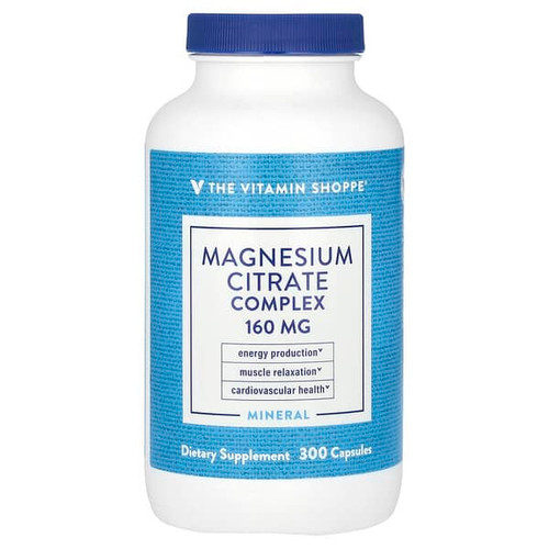 <img alt="The Vitamin Shoppe, Magnesium Citrate Complex, 160 mg, 300 Capsules" title="The Vitamin Shoppe, Magnesium Citrate Complex, 160 mg, 300 Capsules,766536010851"