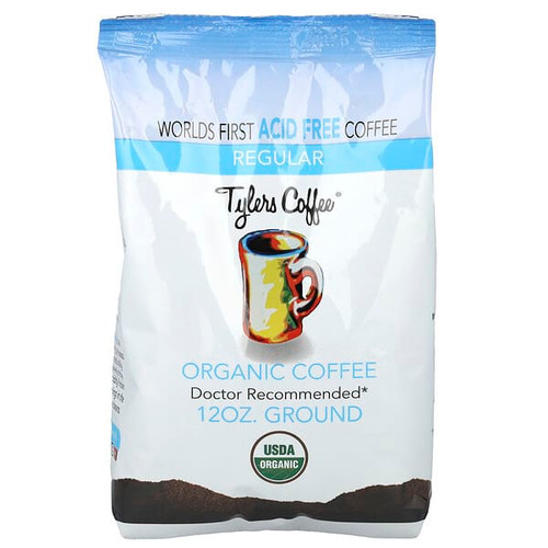 <img alt="Tylers Coffees, Organic Coffee, Ground, Regular, 12 oz" title="Tylers Coffees, Organic Coffee, Ground, Regular, 12 oz,616913836164"