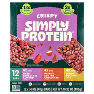 <img alt="Simply Protein, Crispy Snack Bars, Variety Pack, 12 Bars, 1.41 oz (40 g) Each" title="Simply Protein, Crispy Snack Bars, Variety Pack, 12 Bars, 1.41 oz (40 g) Each,686207801635"