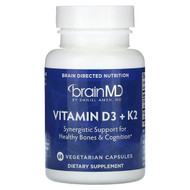 <img alt="BrainMD, Vitamin D3 + K2, 60 Vegetarian Capsules" title="BrainMD, Vitamin D3 + K2, 60 Vegetarian Capsules,857568003611"