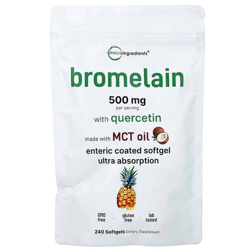 <img alt="Micro Ingredients, Bromelain With Quercetin,  240 Softgels" title="Micro Ingredients, Bromelain With Quercetin,  240 Softgels,850074438267"