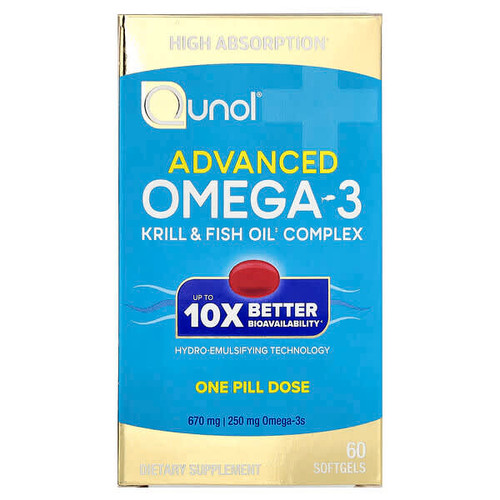<img alt="Qunol, Advanced Omega-3, 60 Softgels" title="Qunol, Advanced Omega-3, 60 Softgels,850052593155"