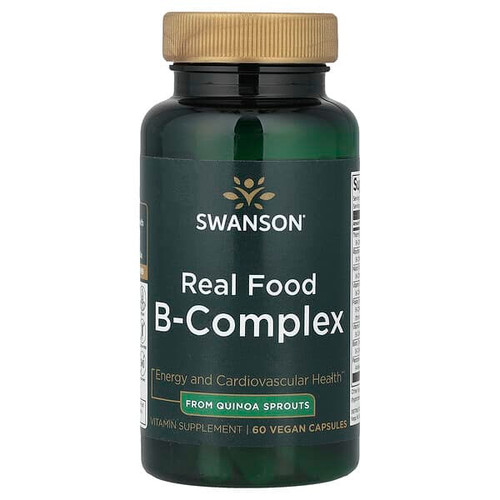 <img alt="Swanson Vitamins, Real Food B-Complex, 60 Vegan Capsules" title="Swanson Vitamins, Real Food B-Complex, 60 Vegan Capsules,087614210407"