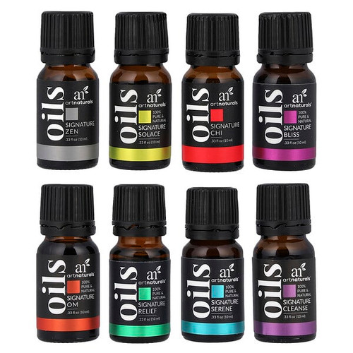 <img alt="artnaturals, Essential Oils Set, Top 8 Blends, 8 Bottles, 0.33 fl oz (10 ml) Each" title="artnaturals, Essential Oils Set, Top 8 Blends, 8 Bottles, 0.33 fl oz (10 ml) Each,816820020360"
