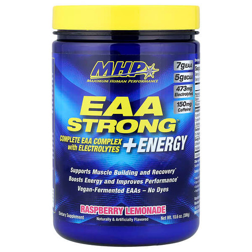 <img alt="MHP, EAA Strong + Energy, Raspberry Lemonade, 10.6 oz (300 g)" title="MHP, EAA Strong + Energy, Raspberry Lemonade, 10.6 oz (300 g),666222010281"