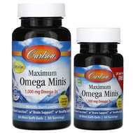 <img alt="Carlson, Maximum Omega Minis, Natural Lemon, 80 Mini Soft Gels (500 mg per Soft Gel)" title="Carlson, Maximum Omega Minis, Natural Lemon, 80 Mini Soft Gels (500 mg per Soft Gel),088395184406"
