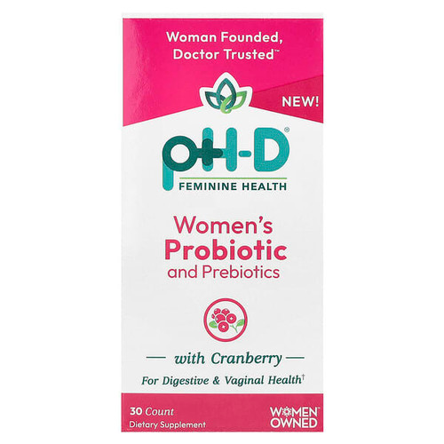 <img alt="pH-D Feminine Health, Womens Probiotic and Prebiotics with Cranberry, 30 Capsules" title="pH-D Feminine Health, Womens Probiotic and Prebiotics with Cranberry, 30 Capsules,349597000643"