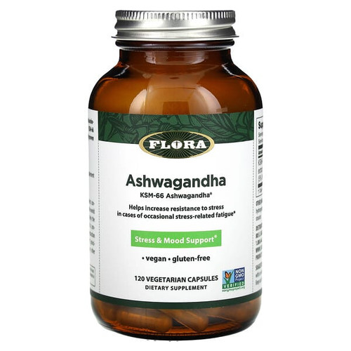 <img alt="Flora, Ashwagandha, 120 Vegetarian Capsules (300 mg per Capsule)" title="Flora, Ashwagandha, 120 Vegetarian Capsules (300 mg per Capsule),061998614105"