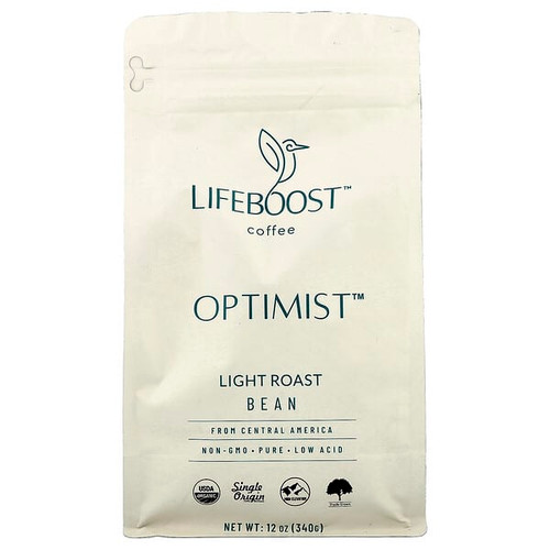 <img alt="Lifeboost, Coffee, Optimist, Bean, Light Roast, 12 oz (340 g)" title="Lifeboost, Coffee, Optimist, Bean, Light Roast, 12 oz (340 g),850072547084"