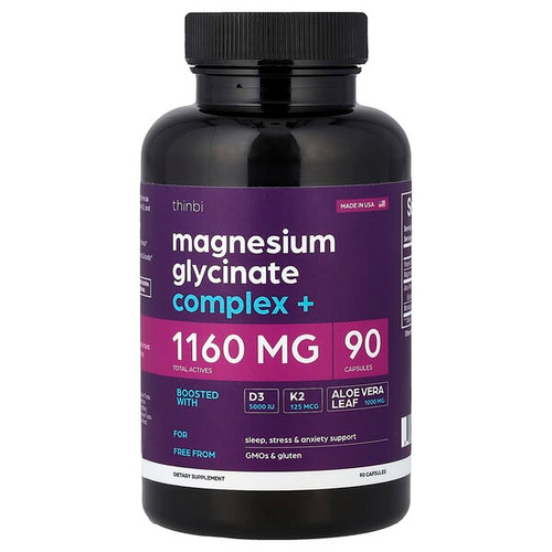<img alt="Thinbi, Magnesium Glycinate Complex +, 90 Capsules" title="Thinbi, Magnesium Glycinate Complex +, 90 Capsules,810029809900"