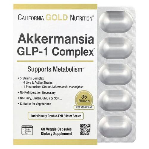 <img alt="California Gold Nutrition, Akkermansia + Probiotics GLP-1 Complex, 60 Veggie Capsules" title="California Gold Nutrition, Akkermansia + Probiotics GLP-1 Complex, 60 Veggie Capsules,898220100088"