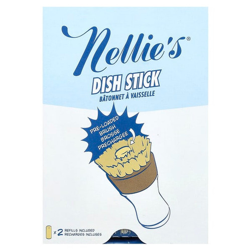 <img alt="Nellies, Dish Stick, 1 Stick, 2 Refills" title="Nellies, Dish Stick, 1 Stick, 2 Refills,810648000979"