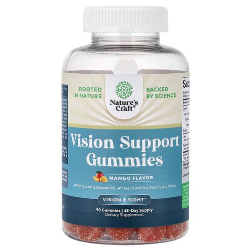 <img alt="Natures Craft, Vision Support Gummies, Mango, 90 Gummies" title="Natures Craft, Vision Support Gummies, Mango, 90 Gummies,850050639787"