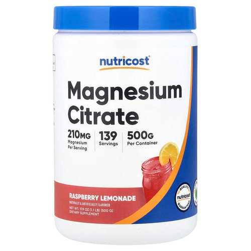 <img alt="Nutricost, Magnesium Citrate, Raspberry Lemonade, 17.9 oz (500 g)" title="Nutricost, Magnesium Citrate, Raspberry Lemonade, 17.9 oz (500 g),810014674100"