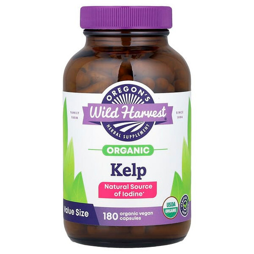 <img alt="Oregons Wild Harvest, Organic Kelp, 180 Organic Vegan Capsules" title="Oregons Wild Harvest, Organic Kelp, 180 Organic Vegan Capsules,706195106151"
