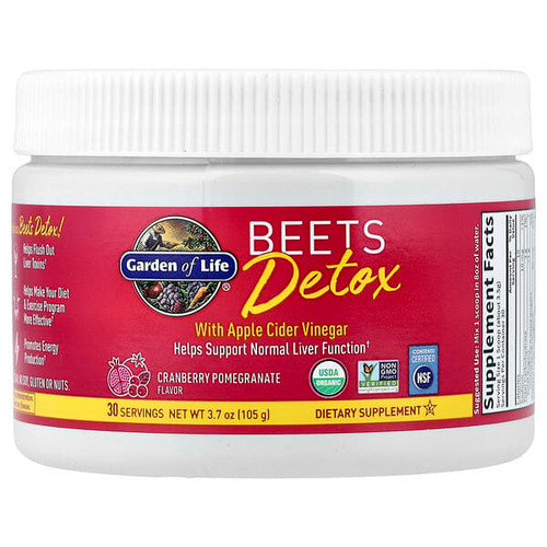 <img alt="Garden of Life, Beets Detox with Apple Cider Vinegar, Cranberry Pomegranate, 3.7 oz (105 g)" title="Garden of Life, Beets Detox with Apple Cider Vinegar, Cranberry Pomegranate, 3.7 oz (105 g),658010131377"