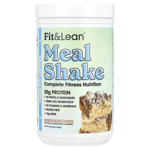 <img alt="Fit & Lean, Meal Shake, Complete Fitness Nutrition, Coffee Crumb Cake, 0.82 lb (370 g)" title="Fit & Lean, Meal Shake, Complete Fitness Nutrition, Coffee Crumb Cake, 0.82 lb (370 g),666222009957"