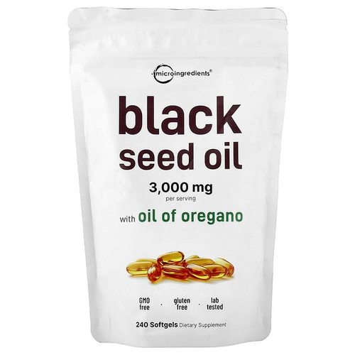 <img alt="Micro Ingredients, Black Seed Oil With Oil of Oregano, 240 Softgels" title="Micro Ingredients, Black Seed Oil With Oil of Oregano, 240 Softgels,850074438038"