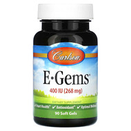 <img alt="Carlson, E-Gems, 268 mg (400 IU), 90 Soft Gels" title="Carlson, E-Gems, 268 mg (400 IU), 90 Soft Gels,088395003448"