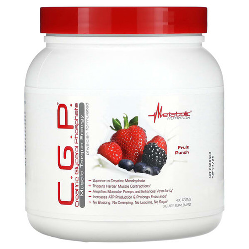 <img alt="Metabolic Nutrition, C.G.P., Fruit Punch, 400 g" title="Metabolic Nutrition, C.G.P., Fruit Punch, 400 g,764779712525"