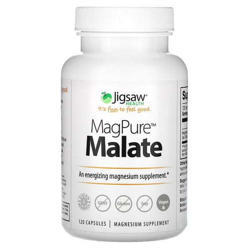 <img alt="Jigsaw Health, MagPure Malate, 120 Capsules (100 mg per Capsule)" title="Jigsaw Health, MagPure Malate, 120 Capsules (100 mg per Capsule),876634001580"