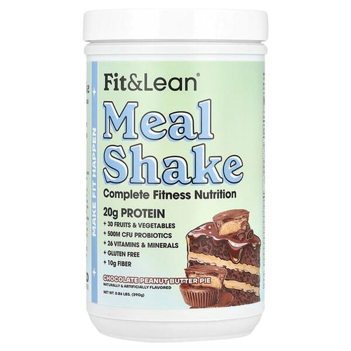 <img alt="Fit & Lean, Meal Shake, Complete Fitness Nutrition, Chocolate Peanut Butter Pie, 0.86 lb (390 g)" title="Fit & Lean, Meal Shake, Complete Fitness Nutrition, Chocolate Peanut Butter Pie, 0.86 lb (390 g),666222009964"