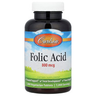 <img alt="Carlson, Folic Acid, 800 mcg, 1,000 Vegetarian Tablets" title="Carlson, Folic Acid, 800 mcg, 1,000 Vegetarian Tablets,088395026669"