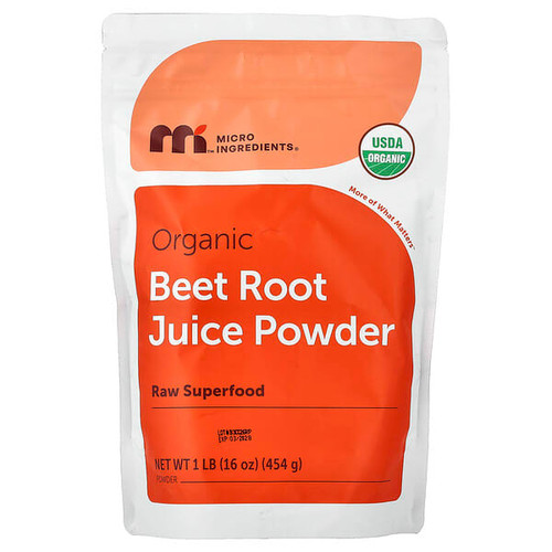 <img alt="Micro Ingredients, Organic Beet Root Juice Powder, 1 lb (454 g)" title="Micro Ingredients, Organic Beet Root Juice Powder, 1 lb (454 g),850015616501"