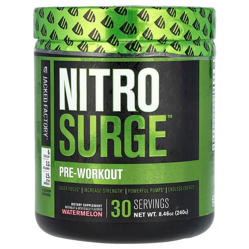 <img alt="Jacked Factory, Nitro Surge, Pre-Workout, Watermelon, 8.46 oz (240 g)" title="Jacked Factory, Nitro Surge, Pre-Workout, Watermelon, 8.46 oz (240 g),628250670257"