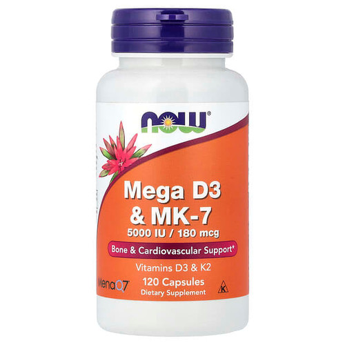 <img alt="Now Foods, Mega D3 & MK-7, 120 Capsules" title="Now Foods, Mega D3 & MK-7, 120 Capsules,733739003867"