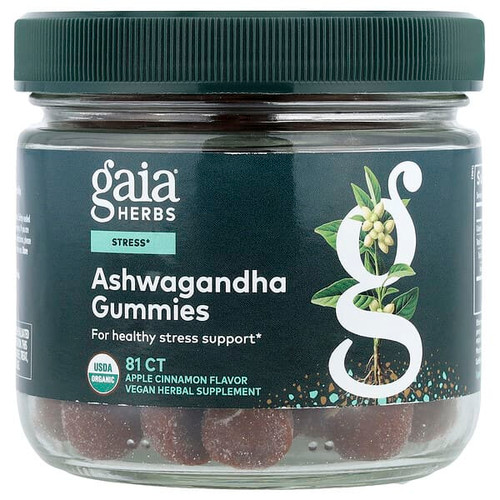 <img alt="Gaia Herbs, Ashwagandha Gummies, Apple Cinnamon, 81 Count" title="Gaia Herbs, Ashwagandha Gummies, Apple Cinnamon, 81 Count,751063152105"