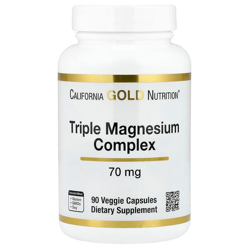 <img alt="California Gold Nutrition, Triple Magnesium Complex, 70 mg , 90 Veggie Capsules" title="California Gold Nutrition, Triple Magnesium Complex, 70 mg , 90 Veggie Capsules,898220024865"