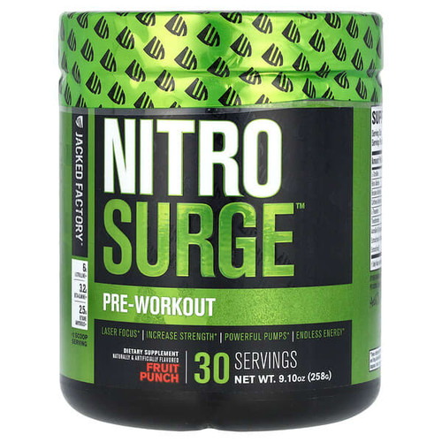 <img alt="Jacked Factory, Nitro Surge, Pre-Workout, Fruit Punch, 9.1 oz (258 g)" title="Jacked Factory, Nitro Surge, Pre-Workout, Fruit Punch, 9.1 oz (258 g),628250670264"