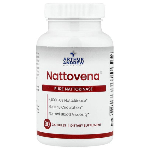 <img alt="Arthur Andrew Med, Nattovena, Pure Nattokinase, 4,000 FU, 90 Capsules" title="Arthur Andrew Med, Nattovena, Pure Nattokinase, 4,000 FU, 90 Capsules,855571001747"