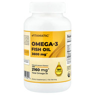 <img alt="Vitamatic, Omega-3 Fish Oil, Natural Lemon, 180 Softgels" title="Vitamatic, Omega-3 Fish Oil, Natural Lemon, 180 Softgels,810078473206"